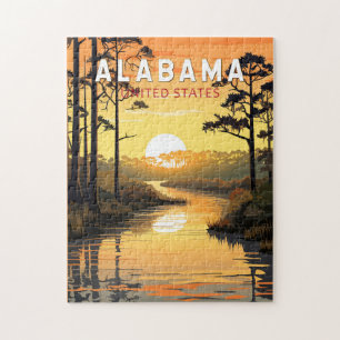 Alabama Travel Art Vintage Legpuzzel