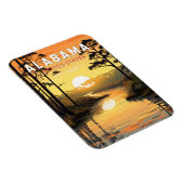 Alabama Travel Art Vintage Magneet (Rechterzijde)