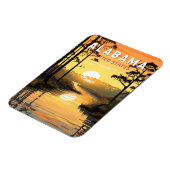 Alabama Travel Art Vintage Magneet (Linkerzijde)