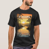Alabama Travel Art Vintage T-shirt (Voorkant)