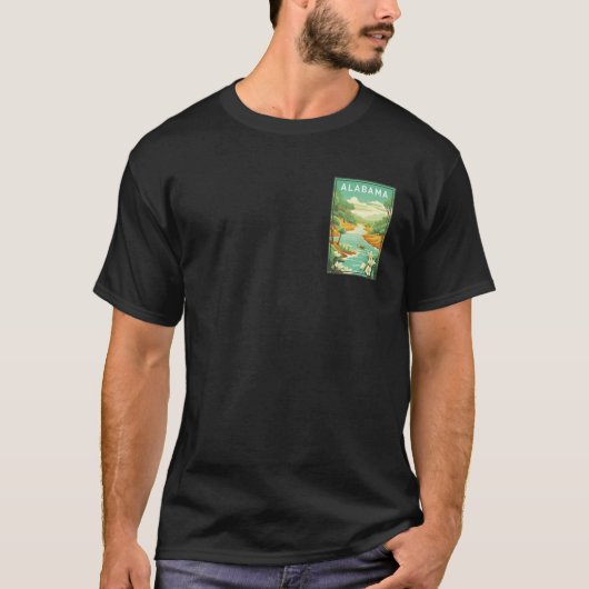 Alabama Travel Poster T-shirt (Voorkant)