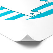 Alabama US State Outline Retro Circle Blauw Poster (Hoek)