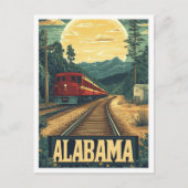 Alabama USA Art Vintage Illustration Travel Briefkaart (Voorkant)