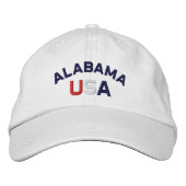 Alabama USA Embroing White Pet (Voorkant)