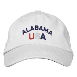 Alabama USA Embroing White Pet