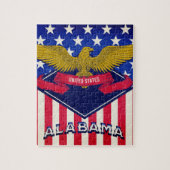 Alabama USA Flag Legpuzzel (Verticaal)