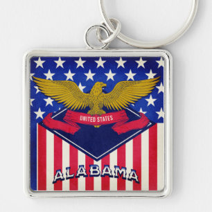 Alabama USA Flag Sleutelhanger
