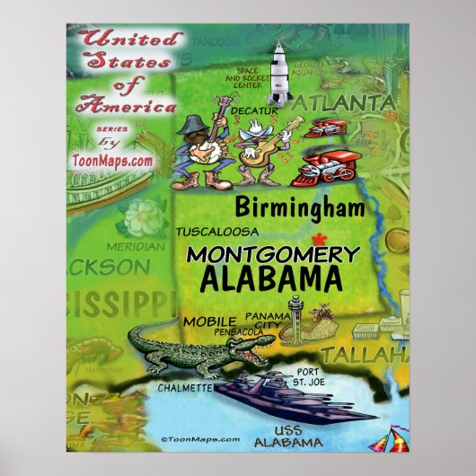 Alabama USA Poster (Voorkant)