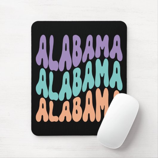 Alabama USA State retro-design Muismat (Met muis)