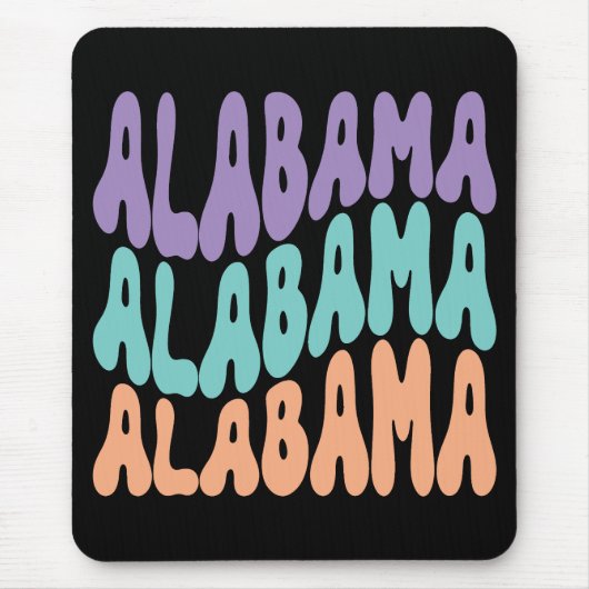 Alabama USA State retro-design Muismat (Voorkant)