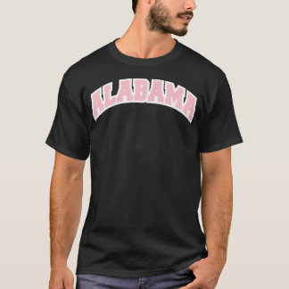 Alabama Varsity College Style Roze T-shirt