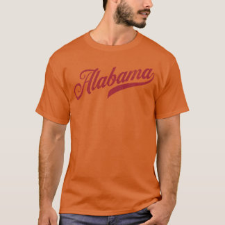 Alabama Varsity Script Klassieke Sport Jersey Stij T-shirt