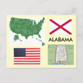 Alabama, Verenigde Staten Briefkaart (Voorkant)