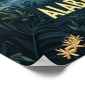 Alabama Verenigde Staten Kunst Vintage Illustratie Poster (Hoek)