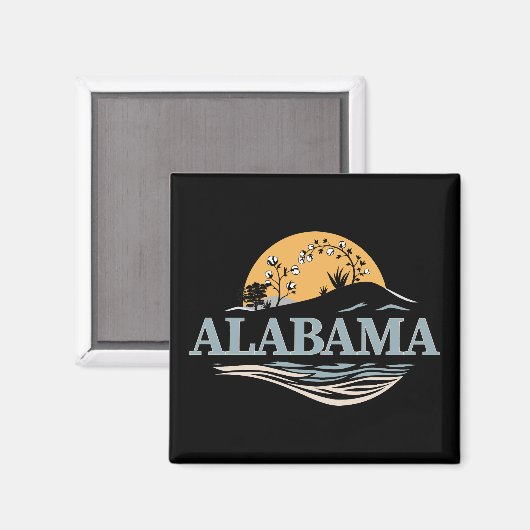 Alabama Verenigde Staten Magneet (Voorkant / Achterkant)