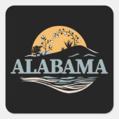 Alabama Verenigde Staten Vierkante Sticker (Voorkant)