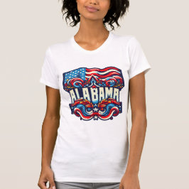 Alabama Verenigde Staten Vlag Graphic T-shirt