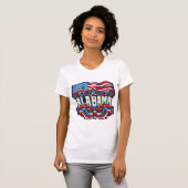 Alabama Verenigde Staten Vlag Graphic T-shirt (Voorkant volledig)