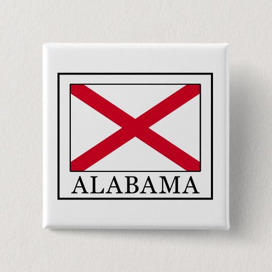 Alabama Vierkante Button 5,1 Cm (Voorkant)