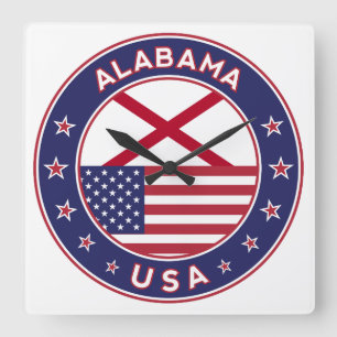 Alabama Vierkante Klok