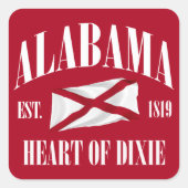 Alabama Vierkante Sticker (Voorkant)