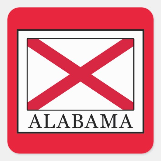 Alabama Vierkante Sticker (Voorkant)