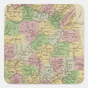 Alabama Vierkante Sticker