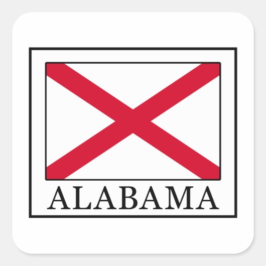 Alabama Vierkante Sticker (Voorkant)