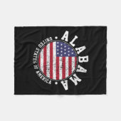 Alabama Vintage Fleece Deken (Voorkant (Horizontaal))