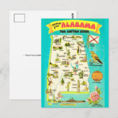 Alabama Vintage Postcard Briefkaart (Voorkant / Achterkant)