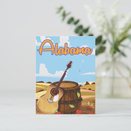 Alabama vintage-poster briefkaart (Staand voorkant)