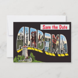 Alabama Vintage Postkaart Huwelijksuitnodiging Save The Date