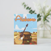 Alabama vintage reisposter briefkaart (Staand voorkant)