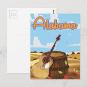 Alabama vintage reisposter briefkaart (Voorkant / Achterkant)