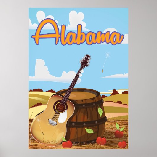 Alabama vintage reisposter poster (Voorkant)
