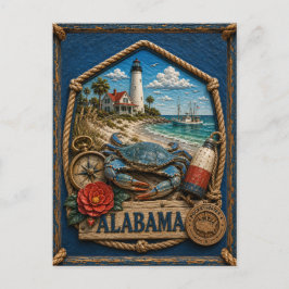 Alabama Vintage Reizen Briefkaart