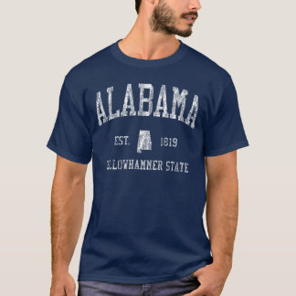Alabama Vintage Sports State Designee retro T-shirt