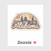 Alabama Vintage Stijl Sticker (Vel)