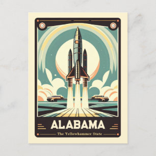Alabama   Vintage van patriottische spirit Briefkaart