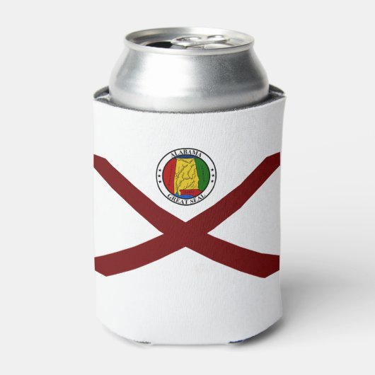Alabama vlag blikjeskoeler (Blikje Voorkant)