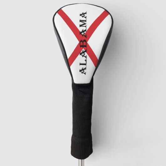 Alabama Vlag en Banner Golf Driver Hoesje arc3 Golfheadcover (Voorkant)