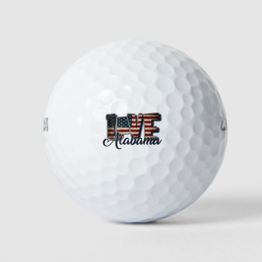 Alabama vlag golfballen (Voorkant)