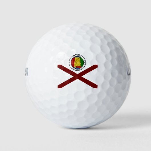 Alabama vlag golfballen (Voorkant)