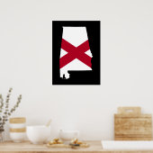 Alabama vlag-kleuren poster (Keuken)