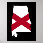 Alabama vlag-kleuren poster (Voorkant)