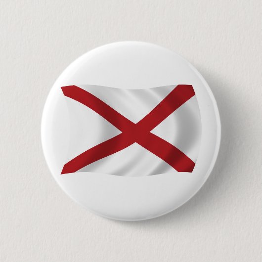 Alabama Vlag Knop Ronde Button 5,7 Cm (Voorkant)