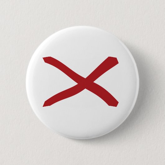 Alabama Vlag Knop Ronde Button 5,7 Cm (Voorkant)