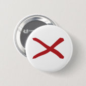 Alabama Vlag Knop Ronde Button 5,7 Cm (Voorkant /achterkant)