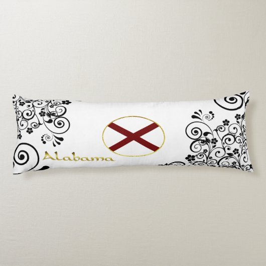 Alabama vlag lichaamskussen (Achterkant)
