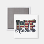 Alabama vlag magneet (Voorkant / Achterkant)